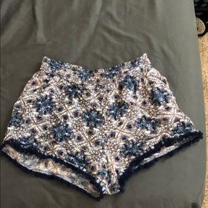 Blue design shorts
